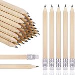 CAVLA 100 Pcs Golf Pencils, Mini Pencils, Half Pencils with Eraser, Short Round Pencils, Mini Wood Pencils Round Pencils Short Wood Pencils for Preschoolers Toddlers Kindergarten School Home