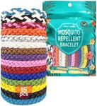 Audasi Mosquito Repellent Bracelet 15 Pack, Adjustable Leather Mosquito Bands Natural Insect Repellent Wristbands for Adults and Kids 300 Hour Insects Protection Wristbands Tools