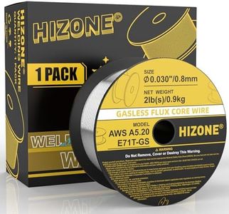 HIZONE Flux Core Welding Wire, E71T-GS .030inch-2lb Gasless Flux-cored MIG Welding Wire, 1-Pack