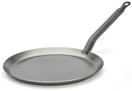 De Buyer - Poêle à crêpes en acier CARBONE PLUS - Diamètre 24 cm -, Blanc