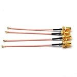 Pardarsey 4 Pcs RF U.FL (IPEX/IPX) Mini PCI to SMA Female Pigtail Antenna Wi-Fi Coaxial RG-178 Low Loss Cable (4 inch (10 cm))