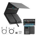 Ecosonique 30W ETFE Foldable Solar Phone Charger, 23.5% High Efficiency Portable Solar Panel with USB-C PD 18W & QC3.0 Fast Charging, Smart Safety Protection for iPhone, Android, Power Bank, Camping