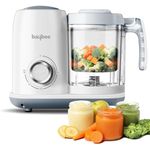 Baybee Multifunctional Baby Food Processor | Baby Food Maker with BPA-Free, Easy Knob Control for Nutritious Homemade Baby Meals | Baby Food Steamer, Blender, Puree Maker, Defroster & Reheater (White)