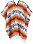 Mexican Ponchos, San Carlos Panchos for Women and Men, Great for Fiestas, Parties, Costumes, or Hiking, Assorted Color - Random, One Size