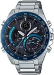 Casio Men Analogue-Digital Quartz Watch with Stainless Steel Strap Silver