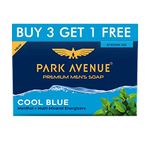 Park Avenue Premium Men's Soap, Cool Blue with Menthol & Multi-Mineral Energizers, Citrus, 125 g, Pack of 4