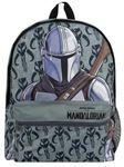 STAR WARS Backpack | Boys School Bag | Mandalorian Backpack | Boys Backpack For School | Grey One Size