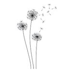 RoomMates RMK2606GM Whimsical Dandelion Peel And Stick Giant Wall Decals ,Multicolor