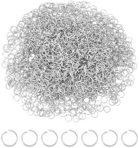 UNICRAFTALE 1000Pièces Anneaux de Saut 5mm Anneaux de Saut Ouverts Acier Inoxydable Anneaux de Saut Ronds Accessoires de Bijoux pour la Fabrication de Bijoux de Bracelet de Boucle D'Oreille de Collier