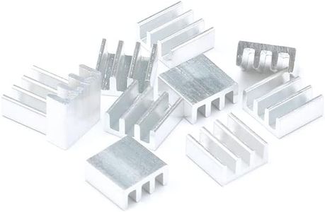 JESSINIE 10Pcs 11x11x5.5mm Heatsink Silver 4 Blades Efficient Heat Dissipation Heat Sink Lightweight for Cooling 3D Printer CPU GPU Development Board Module Chip Cooler High Speed Cooling