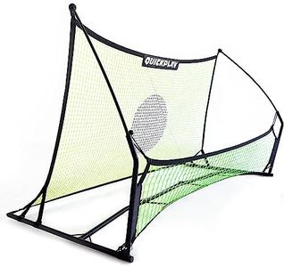 QUICKPLAY TEKKERS TRAINER Soccer Rebounder, 6.5x4' Spot & 6.5x1.5ft Ground Pass Nets, Alloy Steel, Fiberglass, Black, Green, Portable