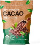 NaturaleBio Organic Raw Cacao Nibs 8 oz. Peruvian, Natural and Pure. Made in Peru from The Theobroma Cacao Plant. Source of Magnesium, Potassium, and Iron. Ideal as Sugar-Free Chocolate Chips.