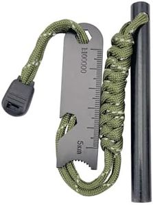 Ferrocerium Flint Rod 10cmx1cm Survival Fire Starter with Striker para-Cord OZ