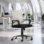 ROSE® Mesh Mid-Back Ergonomic Office Chair | Study Chair | Revolving Chair | Computer Chair | Work from Home (Elite) (Grey and Black)