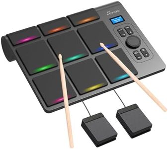 OYAYO 9 Pads Electronic Drum Pad, Electronic Tabletop Drum Set, Portable Digital Drum Kit with Velocity Sensitivity, LED Drum Pad Lights, MIDI Mac & PC Support, Ideal Gift for Beginners