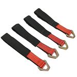 BLACKHORSE-RACING 4 Pack of 36 HD Axle Straps Race Car Hauler Tow Truck Wrecker Wheel Tie Down Strap with D-Ring Nylon Sliding Sleeve Tie Down Race Car Hauler Tow Truck Off Road