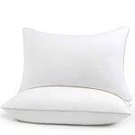 HIMOON Bed Pillows for Sleeping 2 Pack,Queen Size Cooling Pillows Set of 2,Top-end Microfiber Cover for Side Stomach Back Sleepers Gray