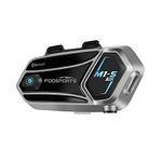 FODSPORTS M1S-AIR 2 Way Motorcycle Bluetooth Communication System Headset Intercom Share Music 3 Music Effect Universal Helmet Intercom CVC Noise Cancellation USB-C 5.0 Motorbike Interphone (1 Pack)