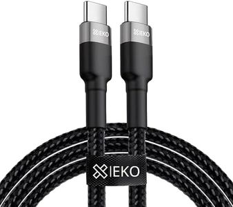 [X|EKO] USB-C Power Cable, 10A Braided Fast Charging for Smartphones, iPhones, Laptop, Laptop. High-Speed Data Transfer, Compatible with MacBook Pro, iPad Pro, Galaxy, and Durable (2.0M).