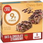 Fiber One Chewy Bars, Oats & Chocolate Strawberry Fiber Snacks, 5 Count, 7 oz