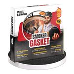 Smoker Chef Smoker Gasket – 17 FT Long High Temp Seal Grill Gasket – 0.6’’ Wide 0.2’’ Thick Self Stick Black Nomex Tape Gasket for Smokers and BBQ Lid