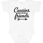 inktastic Cousins Make The Best Friends with Arrow Infant Creeper White 12 Months