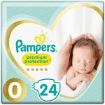 Pampers Premium Protection 24 Nappies Size 0 (Under 3kg)