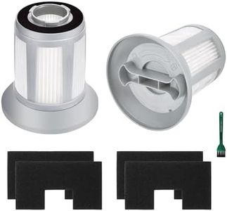 EZ SPARES (2+4) PCS Filter Replacement Compatible with Bissell 2156, 2156A, 1665, 16652, 1665W Zing Canister Vacuum Cleaner, Replace Part 1613056, 2PCs 2156A Filter + 4 Post Motor