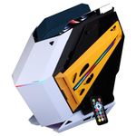 ZEBRONICS Phantom Mid-Tower Premium Gaming Cabinet ATX/mATX/Mini ITX, 2X 120mm Top + 2X 120mm Rear Fan, ARGB Inner Glow,RGB LED Control, Dual Tempered Glass Side Panel, RGB LED Strip