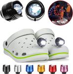 Headlights for Croc 2pcs, Flashlights Attachment for Croc, Light Up Charms Accessories for Kids Adults Men Women, Clip on Clog Headlights for Crock Shoe, IPX5 Waterproof for Walking Camping Hiking Fishing Cycling Running