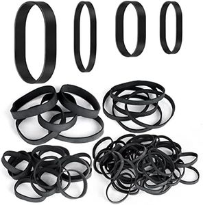 62 Pcs Tactical Rubber Bands Heavy Duty Rubber Bands Black Elastic Wide Thick Rubber Bands UV Heat Cold Resistant Rubber Bands for Camping Survival, 4 Sizes