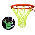 Rundago Nightlight Basketball Net, Glow Basketball Net, Luminous Basketball Net Glow in Dark for Outdoor Sport Ground School PE Class (12 Loops)