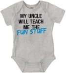 Brisco Brands My Uncle Will Teach Me The Fun Stuff Baby Romper Boys or Girls