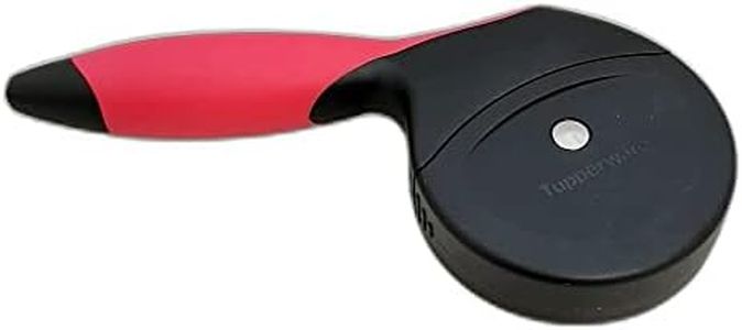 Tupperware Rad-Profi Pizzaschneider Pizzaroller und Teigschneider in Einem rot schwarz Pizza Schneider Teig Roller