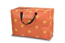 Sorti Enormous Jumbo XL Clothing Toys Home Laundry Storage Bag Made From Recycled Material. Really Big Extra Deep Massive Orange Tree Pattern Bag. 128 Litres. 54 x 74 x 32 cm