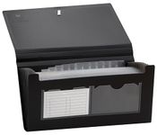 Winnable Expanding File, Cheque Size, 13 Pockets, 5" x 10", Black