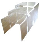 Baxton Studio Acrylic Nesting Tables, Clear