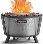 TURBRO 29 Inch Smokeless Fire Pit for Outdoor Wood Burning, 304 Stainless Steel Camping Stove with Stand, Removable Ash Pan, Waterproof Storage Bag, Pluto R29, Black