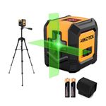 Nikotek Green Laser Level with Upgraded Tripod 1.2M, Self-Leveling Bright Green Beam Horizontal and Vertical Cross Line Laser for Home Decoration DIY etc.Carrying Pouch Battery&Tripod Included