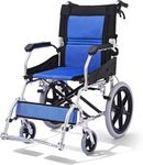 M3 Lightweight Wheelchair for Adults,10KG Lightweight Folding Wheelchair with a Ultralight Aluminium Frame,Double Brakes,38cm All Terrain Tires for Transport Travel Portable Wheelchair,5 Year Support