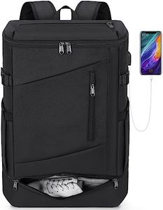 Travel Backpack for Men Women 15.6 Inch Flight Approved Carry on Backpack Waterproof Laptop Backpack Large Luggage Daypack Overnight Business College School Work Backpack Black