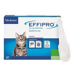 Effipro 50mg Spot On solution for Cats for Flea Treatment, Pack Of 4 Pipettes