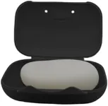 Vonpri Soap Holder Container, Portable Bar Soap Saver Scrubber Case for Bathroom and Kitchen (Black)