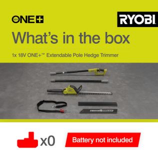 Ryobi ONE+ 18V Cordless Pole Hedge Trimmer – Lightweight Garden Tool