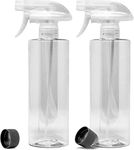 VViViD Empty Plastic Spray Clear Bottles BPA-Free Food-Safe (2 Pack (16oz))