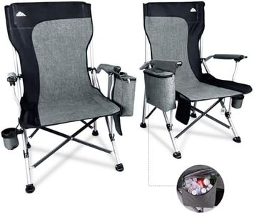 Ablazer 2 Pack Camping Chairs for Adults, Portable Hunting Chair Supports 350lbs, Oversized Heavy Duty Folding Chair for Camping Padded Seat Outdoor Lawn Folding Chair with Side Pockets