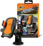 Armor All Phone Mount for Cars, 3-in-1 Phone Holder, Suction Dashboard, Windshield, & Vent Mount, 360° Rotation, Fits iPhone Max, Android, and All Smartphones, 3.5” inch Grip, Quick Release Button
