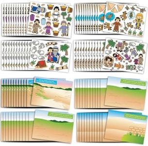 Fun Express - Stories of Joseph Mini Mas - Stationery - Stickers - Make - A - Scene (Sm) - 48 Pieces