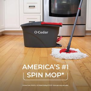 O-Cedar Spin Mop – Red/Gray Microfibre Floor Cleaning System