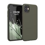 kwmobile Case Compatible with Apple iPhone 11 Case - Soft Slim Protective TPU Silicone Cover - Olive Green Matte